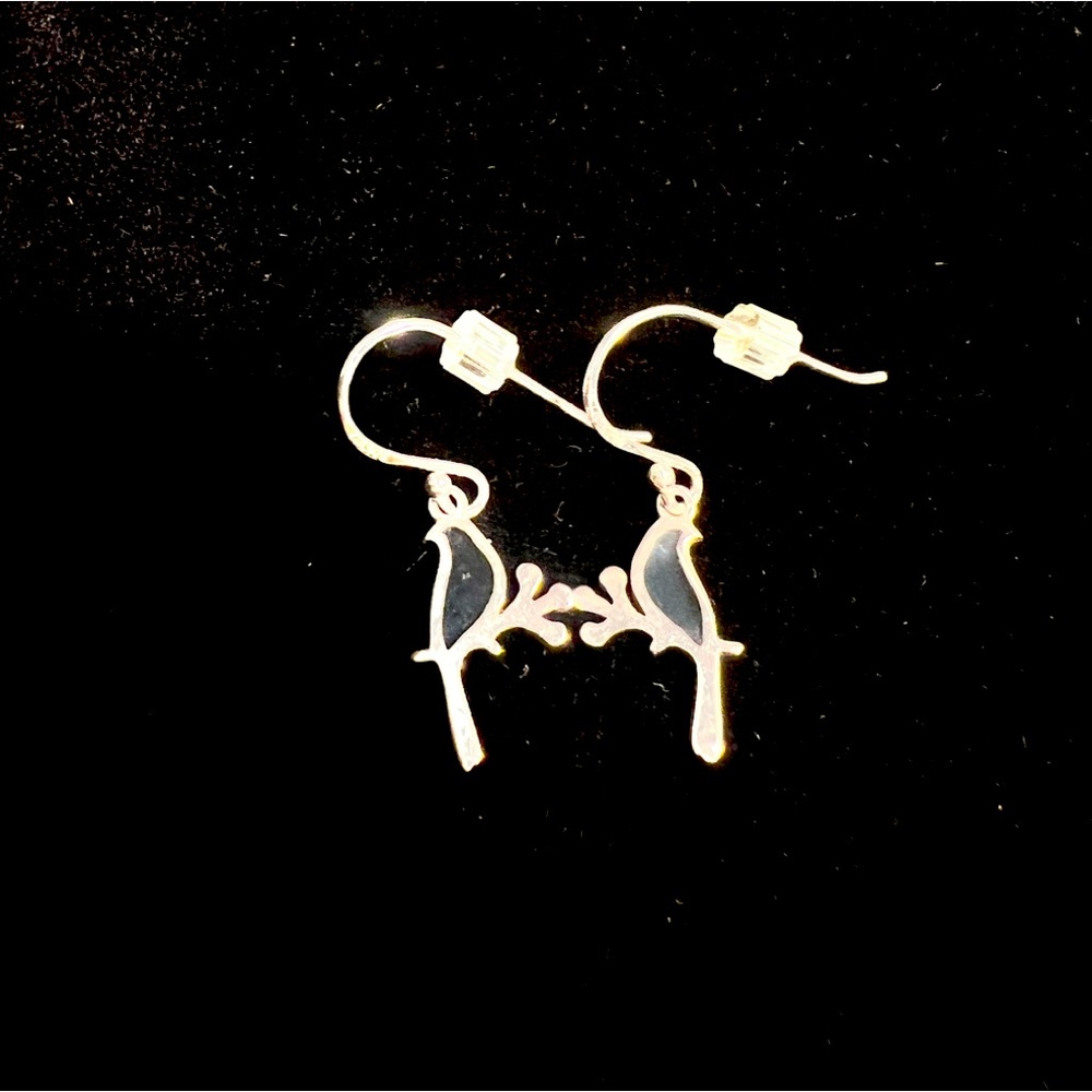 sterling silver 925 earrings birds